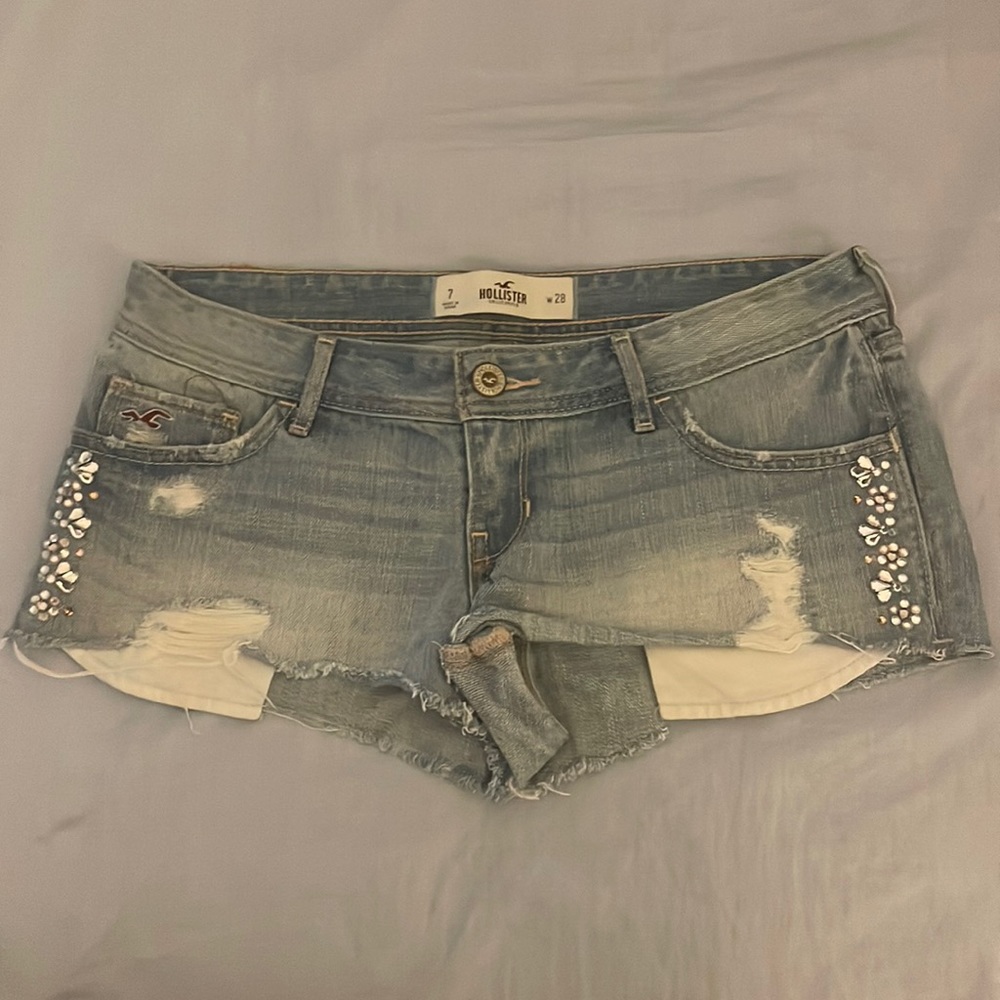 Hollister Light Wash Blue Shorts